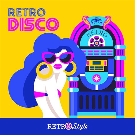 Premium Vector Retro Disco Party Colorful Vector Illustration