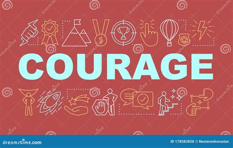 Courage Word Concepts Banner Stock Vector Illustration Of Concept