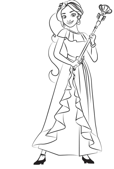 Elena Of Avalor Coloring Pages For Elena Lovers Educative Printable