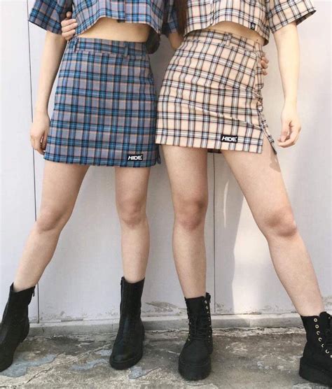 Hidemini Check Skirt Mixxmix Check Skirt Skirts Checkered Skirt