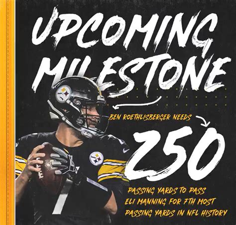 Steelers Ben Roethlisberger could reach a couple of NFL ...