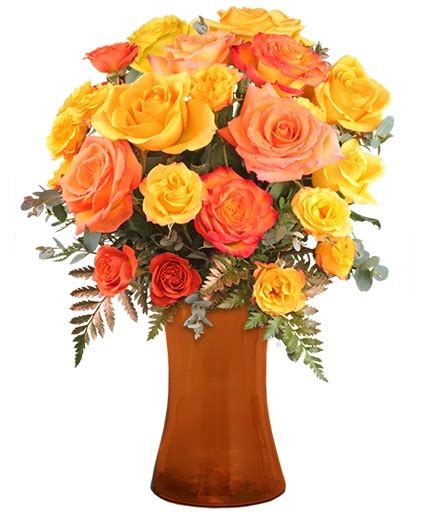 Robust Roses And Mini Roses Bouquet Vase Arrangements Flower Shop Network