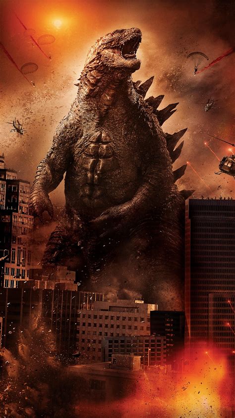 / fire, godzilla, fire, monster. Godzilla (2014) Phone Wallpaper in 2019 | Godzilla, New movies, Movies online