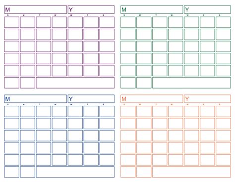 10 Best Blank Printable Calendar - printablee.com