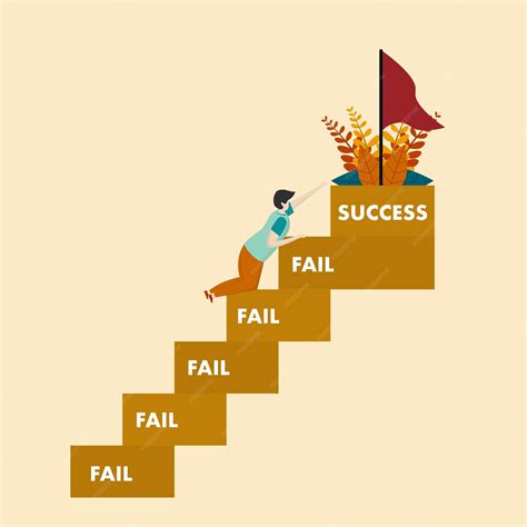 Premium Vector | Ladder to success, the concept of people crawling up