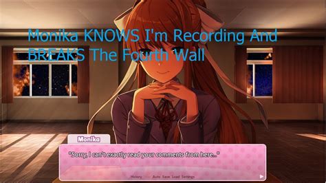 Monika Knows Im Recording And Breaks The Fourth Wall Enddoki Doki