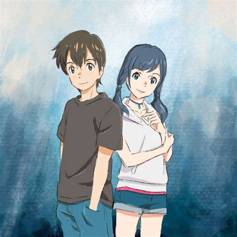 Dessin Hodaka Morishima Et Hina Amano Du Film Animation Weathering With You Tenki No Ko Par L