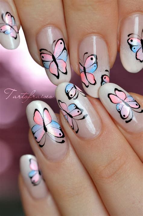 30 Pretty Butterfly Nail Art Designs Noted List