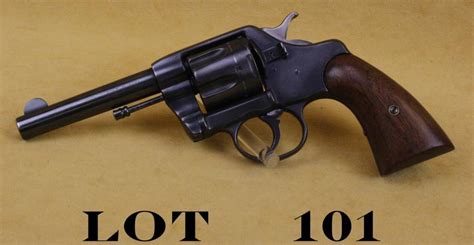 Colt Model 1895 Da Revolver 41 Cal 4 12” Barrel Re Blued Finish Replace Thick Wood Grips