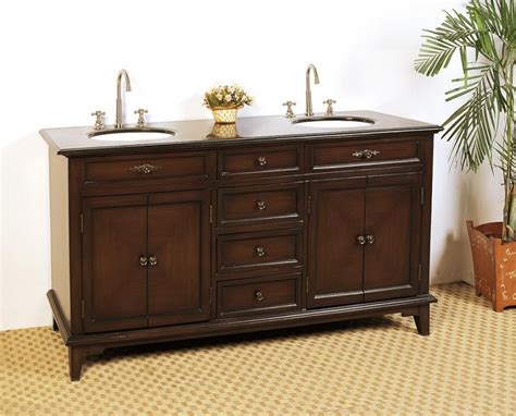 Double sink vanity always gorgeous and at the same way practice to keep your time apart. 68.5 Inch Double Sink Bathroom Vanity with Deep Chestnut ...