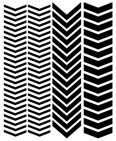 Vinyl Nail Stencils - Single Chevron Variety (80) | cricut ...