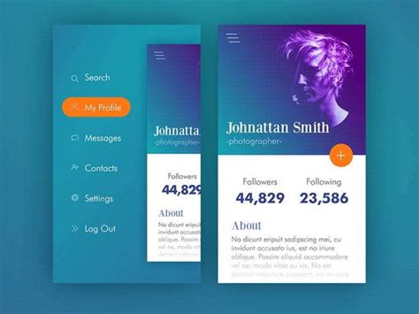 Mobile App Menu Designs 12 Free Templates