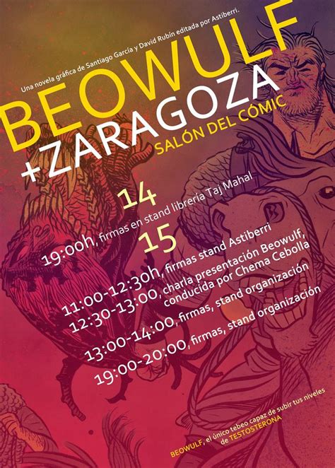 Beowulf Zaragoza Salón del Cómic Comic poster Zaragoza Playbill