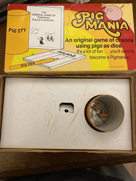 Vintage 1977 Pig Mania Game Using Pigs As Dice Ebay