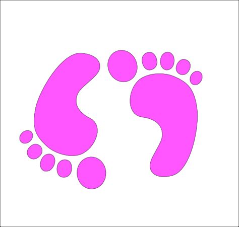 Footprints Barefoot Pink Clip Art At Vector Clip Art
