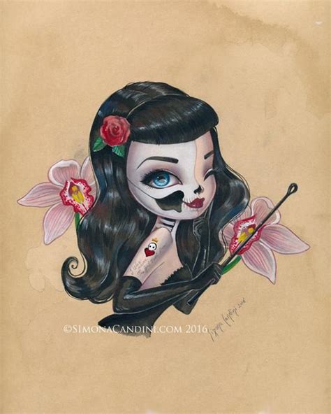 Skully Bettie Page Limited Edition Print Signed Numbered Etsy Canada