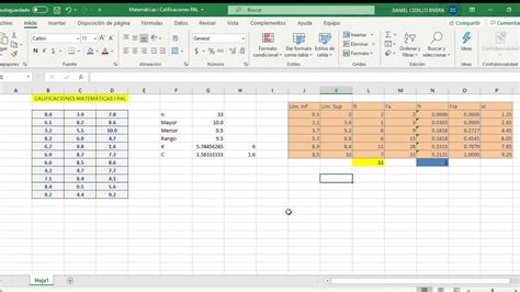 Tabla De Distribución De Frecuencias En Excel Parte 2 Youtube