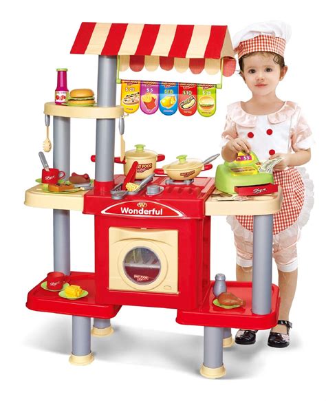 The questions below will also help you separate out the play kitchen & food options you're aiming for. Childrens Kids Pretend Play Fast Food Kitchen Cooking ...