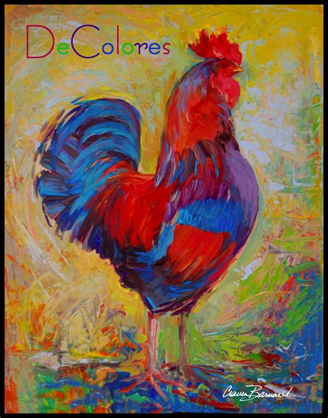 Acrylic Red Rooster Rooster Art Watercolor Class Chicken Art