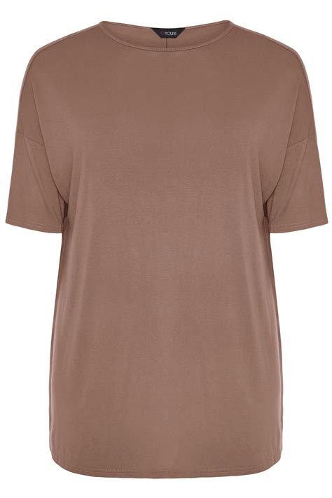 mocha brown jersey oversized t shirt yours clothing