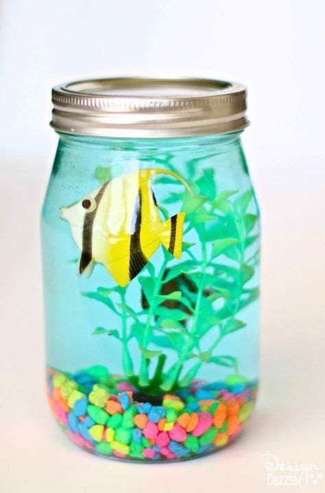 Diy Glass Mason Jar Aquarium Creative Craft Idea Fun Easy Crafts