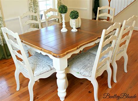Bentleyblonde Diy Farmhouse Table And Dining Set Makeover With Annie