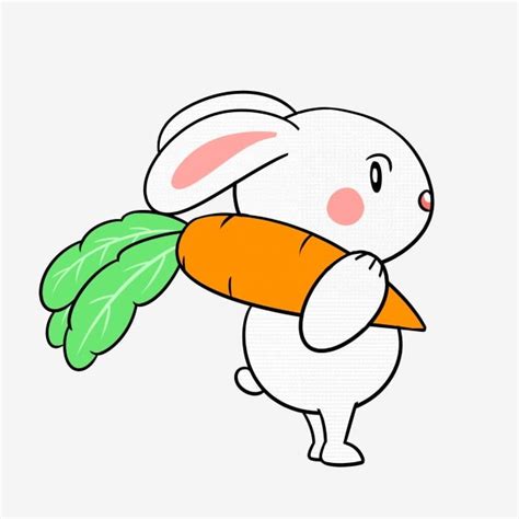 Cartoon Cute Little Rabbit Png Transparent Bottom Cartoon