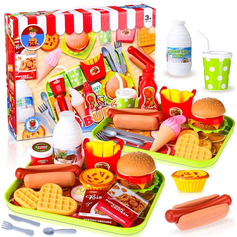 Buy 30 Pcs Pretend Play Food Toys Set For Kids Kitchen Mcdonalds
