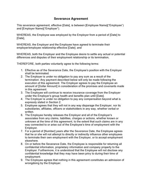 39 Best Severance Agreement Templates (+Examples)
