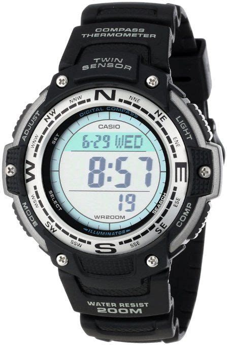 Casio Mens Sgw100 1v Digital Compass Twin Sensor Sport Watch Watches