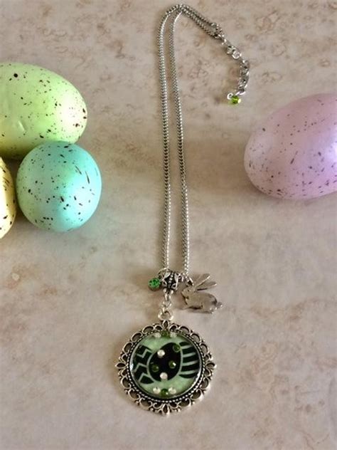 Easter Necklace Easter Jewelry Easter Egg Necklace Easter Etsy