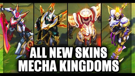 All Mecha Kingdoms Skins Spotlight Jax Sett Draven Garen Leona League Of Legends Liên Minh Lol