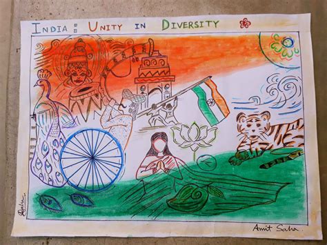 Drawing On India Unity In Diversity India Ncc
