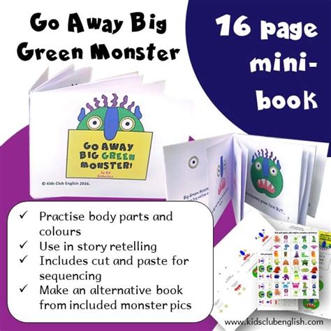 Go Away Big Green Monster 16 Page Mini Books