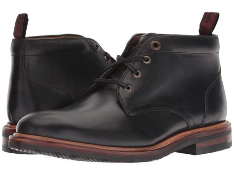 Florsheim Leather Foundry Plain Toe Chukka Boot In Black For Men Lyst