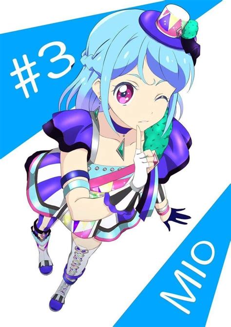 an anime character with blue hair and purple clothes
