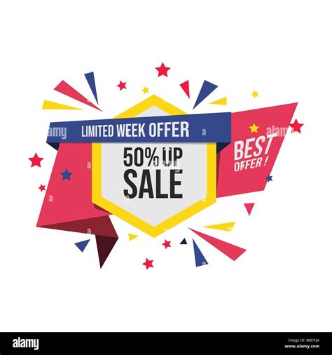 Discount 50 Off Sale Special Offer Banner Vector Image Discount Sale