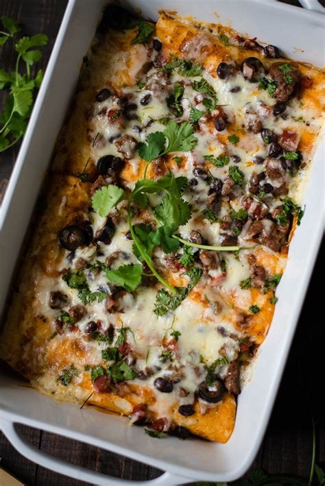Easy, painless, and tastes good. Ground Beef Enchiladas • A Sweet Pea Chef