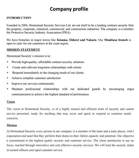Formats Writing Company Profile How To Write A Business Profile