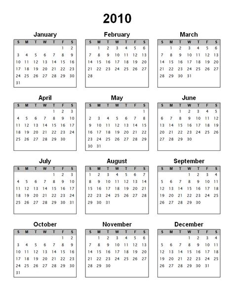 2010 Calendar Newphotos