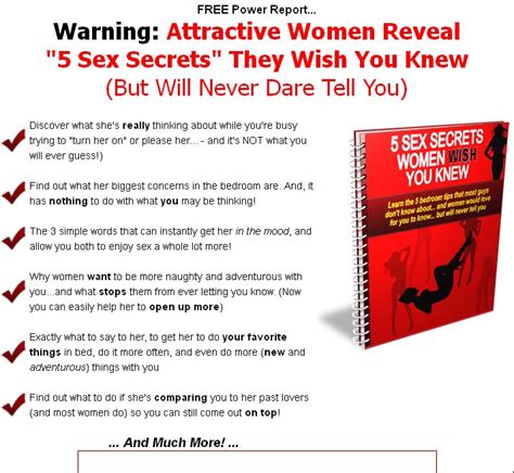 New Plr 5 Sex Secrets Women Wish You Knew Plr Ebook Download