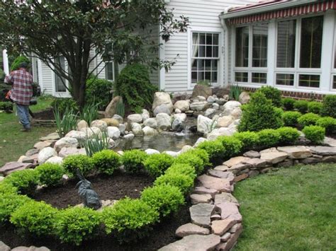 Pond Retaining Wall Custom Landscaping Klassisk Have