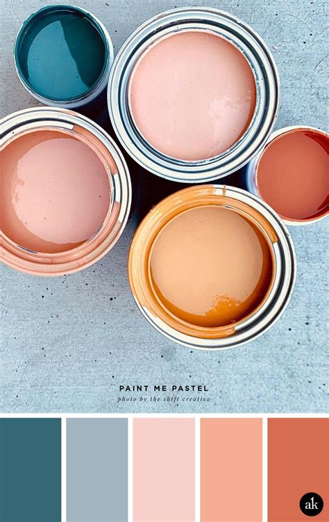 Painting a kitchen or dining room in a shade of orange will keep friends and family eating and chatting for a long time. a pastel-paint-inspired color palette | House colors ...