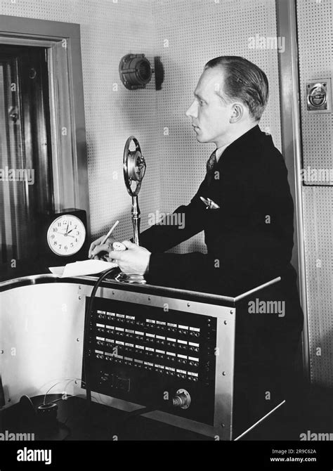 United States C 1928 The Studio Control Room At A Radio Broadcasting