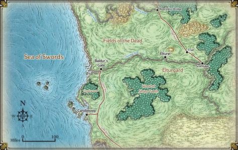 Forgotten Realms Map Baldurs Gate United Airlines And Travelling