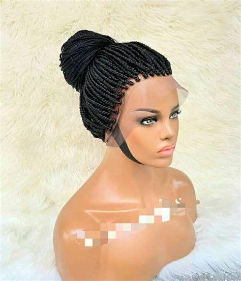 Braided Wig Full Lace Braided Wig Nigeria Woman Braided Wig Etsy