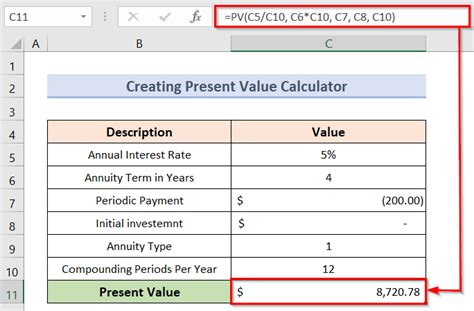 How To Calculate Present Value In Excel With Different Payments