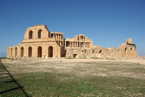Roman Theater In Sabratha Libya Stock Image Image Of Theater
