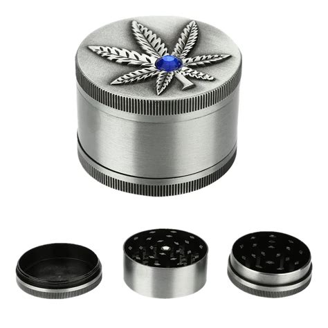 tobacco grinder 3 layer 50mm tree leaf metal type herbal herb tobacco grinder smoke grinders