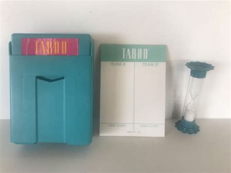 TABOO Game Part Piece Replacement SAND TIMER CARD HOLDER SCORE SHEETS EBay